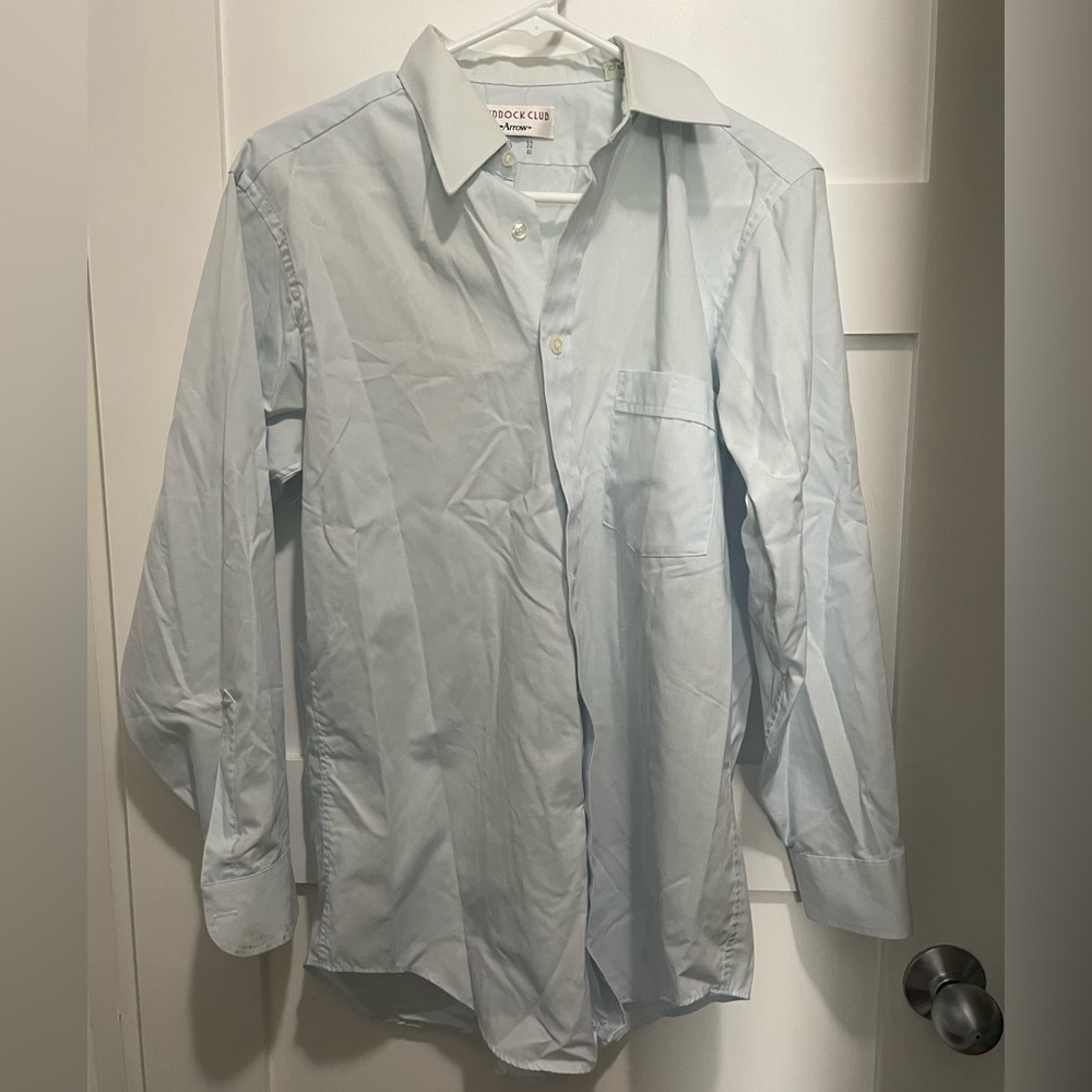 ✨RETRO ✨ BABY BLUE DRESS SHIRT